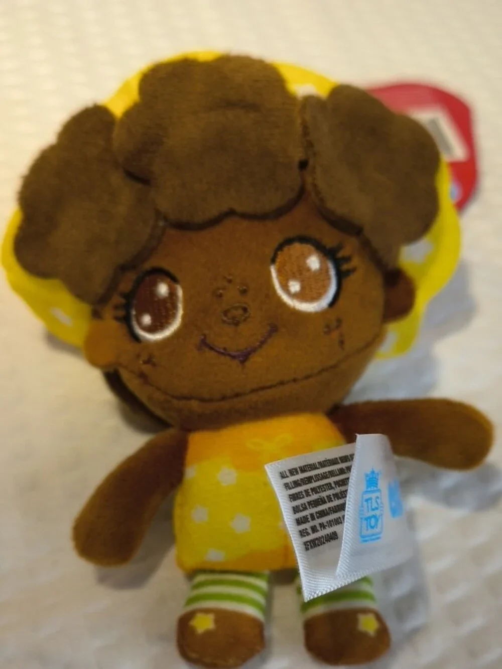 Orange Blossom Plush Clip - Brown & Yellow Strawberry Shortcake